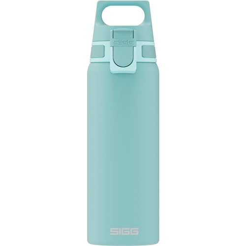 SIGG - Edelstahl Trinkflasche - Shield ONE Glacier - Für Kohlensäurehaltige Getränke Geeignet - Auslaufsicher - Federleicht - BPA-frei - Hellblau - 0,75L von SIGG