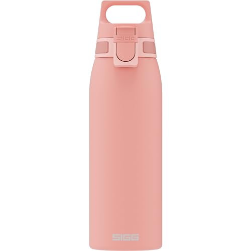SIGG - Edelstahl Trinkflasche - Shield ONE Pink - Für Kohlensäurehaltige Getränke Geeignet - Auslaufsicher - Federleicht - BPA-frei - Pink - 1L von SIGG