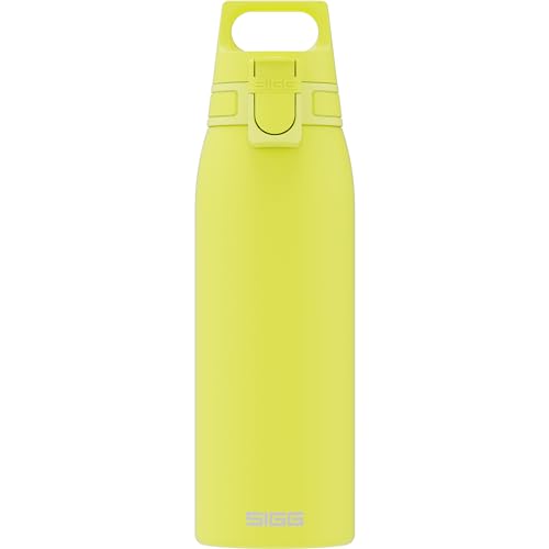SIGG - Edelstahl Trinkflasche - Shield ONE Yellow - Für Kohlensäurehaltige Getränke Geeignet - Auslaufsicher - Federleicht - BPA-frei - Gelb - 1L von SIGG
