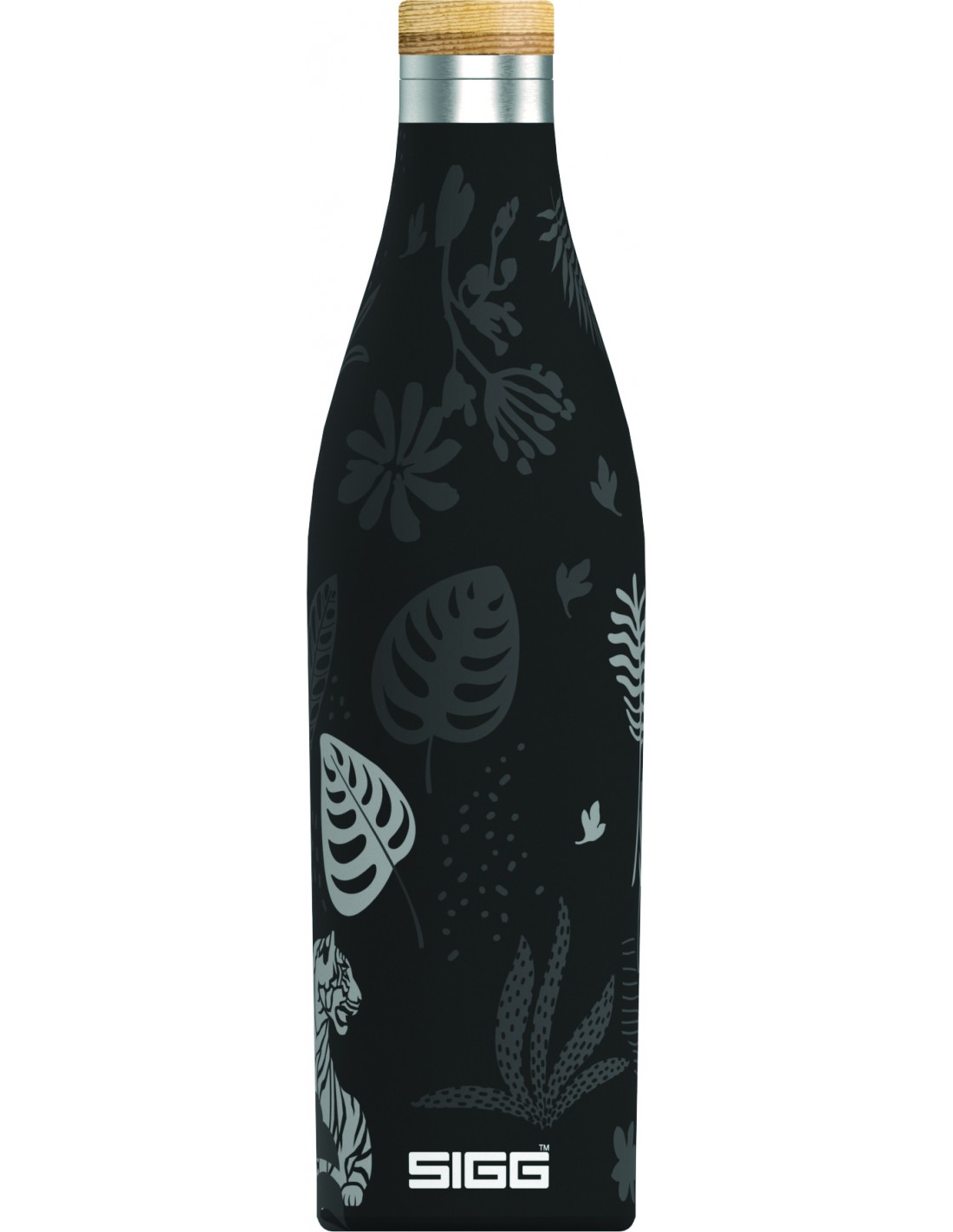 SIGG Thermo Trinkflasche Meridian Sumatra Tiger 0.5 L Trinkflaschenfarbe - Black, Trinkflaschenvolumen - 0,5 Liter, von SIGG