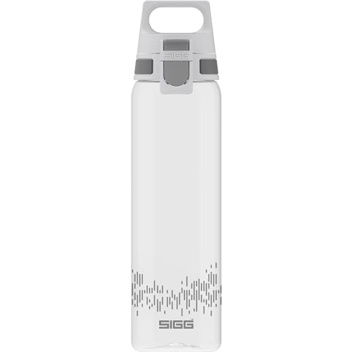 SIGG Total Clear ONE MyPlanet™ Anthracite Trinkflasche (0.75 L), BPA-freie und auslaufsichere Trinkflasche, bruchfeste Sport Trinkflasche aus Tritan mit Fruchtfilter von SIGG