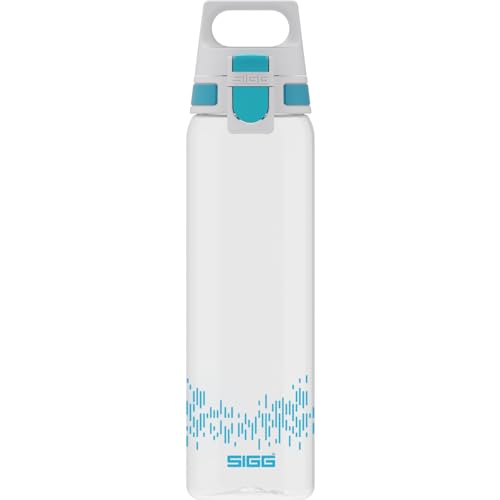 SIGG Total Clear ONE MyPlanet™ Aqua Trinkflasche (0.75 L), BPA-freie und auslaufsichere Trinkflasche, bruchfeste Sport Trinkflasche aus Tritan mit Fruchtfilter von SIGG