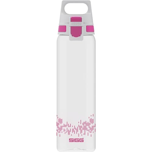 SIGG Total Clear ONE MyPlanet™ Berry Trinkflasche (0.75 L), BPA-freie und auslaufsichere Trinkflasche, bruchfeste Sport Trinkflasche aus Tritan mit Fruchtfilter von SIGG