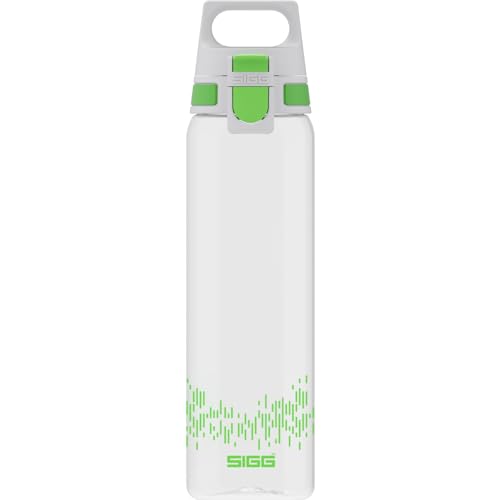 SIGG Total Clear ONE MyPlanet™ Green Trinkflasche (0.75 L), BPA-freie und auslaufsichere Trinkflasche, bruchfeste Sport Trinkflasche aus Tritan mit Fruchtfilter von SIGG