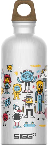 SIGG Traveller MyPlanet™ Friends Kinder Trinkflasche (0.6 L), klimaneutrale und auslaufsichere Kinderflasche, schadstofffreie Trinkflasche aus Aluminium, Made in Switzerland von SIGG