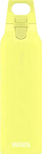 SIGG Hot & Cold ONE Ultra Lemon (0.5 L) Thermo Trinkflasche, schadstofffreie und isolierte Edelstahl Trinkflasche, einhändig bedienbare Outdoor Thermo-Flasche von SIGG