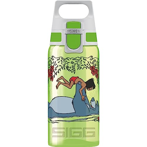 SIGG - Trinkflasche Kinder - Viva One Disney Das Dschungelbuch - Für Kohlensäurehaltige Getränke Geeignet - Auslaufsicher - Spülmaschinenfest - BPA-frei - Sport - Grün - 0,5L von SIGG