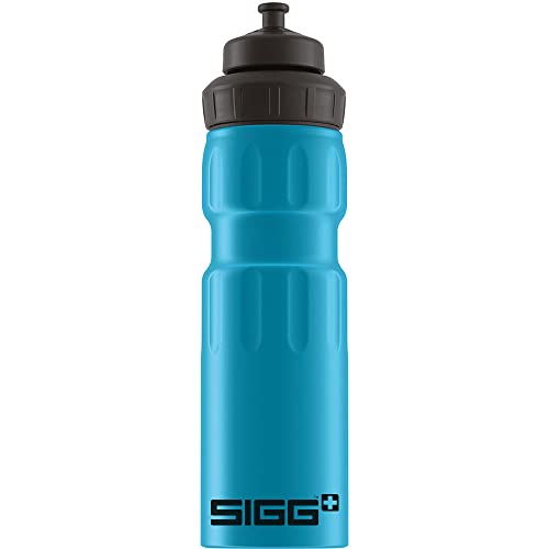 SIGG WMB Sports Blue Touch Sport Trinkflasche (0.75 L), schadstofffreie und auslaufsichere Trinkflasche, federleichte Trinkflasche aus Aluminium von SIGG