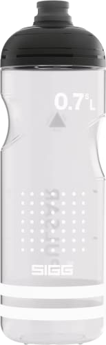 SIGG - Fahrrad Trinkflasche - Pulsar - Quetschbar - Spülmaschinenfest - Federleicht - Auslaufsicher - BPA-frei - 0,75L, Transparent White von SIGG