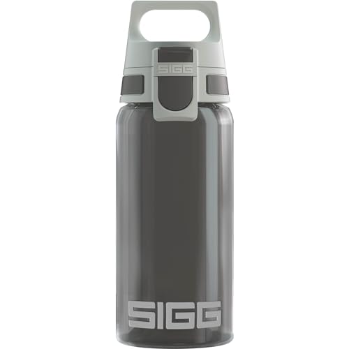 SIGG - Trinkflasche Kinder - Viva One Anthracite - Für Kohlensäurehaltige Getränke Geeignet - Auslaufsicher - Spülmaschinenfest - BPA-frei - Sport - Grau - 0,5L von SIGG