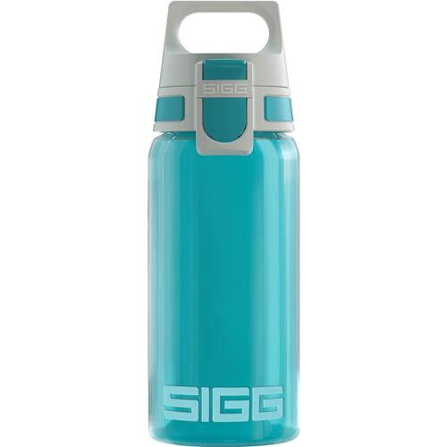 SIGG - Trinkflasche Kinder - Viva One Aqua - Für Kohlensäurehaltige Getränke Geeignet - Auslaufsicher - Spülmaschinenfest - BPA-frei - Sport - Hellblau - 0,5L von SIGG