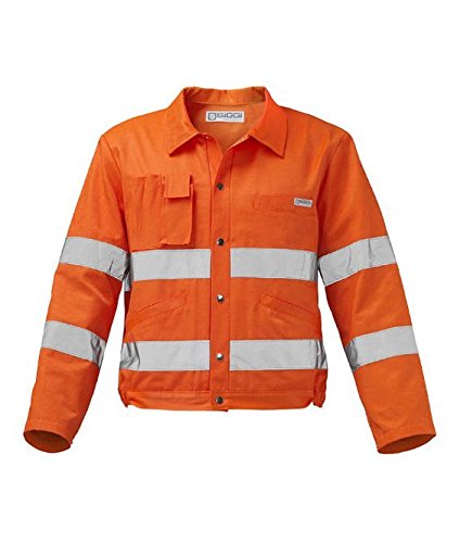 SIGGI Unisex Zweifarbige hohe Sichtbarkeit Jacke, Leuchtend Orange, XL von SIGGI