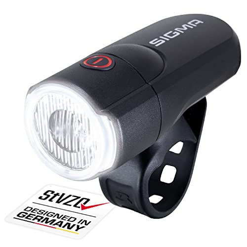 SIGMA SPORT - Aura 30 | LED Fahrradlicht 30 Lux | StVZO zugelassenes, batteriebetriebenes Vorderlicht | Farbe: Schwarz, uni von SIGMA SPORT