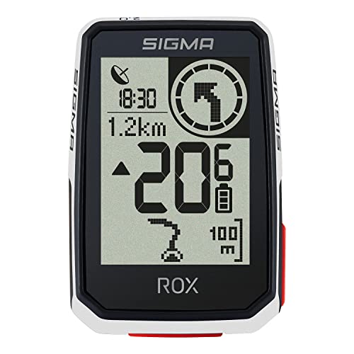 SIGMA SPORT ROX 2.0 White Top Mount Set | Bicycle Computer Wireless GPS & Navigation incl. OVERCLAMP BUTLER | Outdoor GPS Navigation for Pure Driving Pleasure von SIGMA SPORT