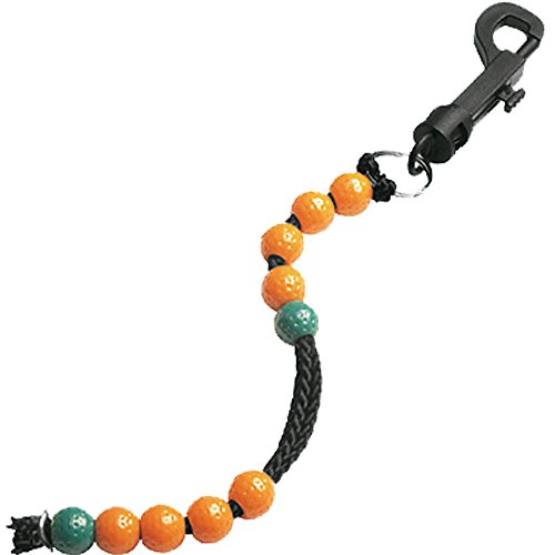 Beadcounter (orange/grün) - Zählschnur | Scorer | Scorezähler mit Karabiner für Bag, Trolley oder die Hose von Silverline