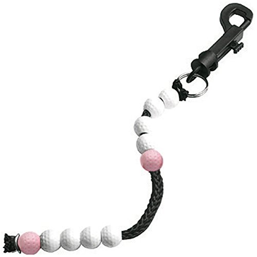Beadcounter (pink/schwarz/Weiss) - Zählschnur | Scorer | Scorezähler mit Karabiner für Bag, Trolley oder die Hose von Silverline