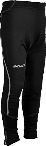 SILVINI Junior Anza Strumpfhose mit Reflektierenden Accessoire aus Elastischen und Warmem Material Schwarz - 146-152 von SILVINI