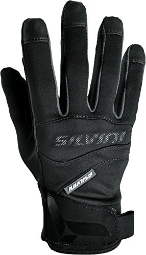 SILVINI Unisex Fusaro Softshell Handschuhe mit Elastische Saum & Klettbandverschluss Schwarz - L von SILVINI