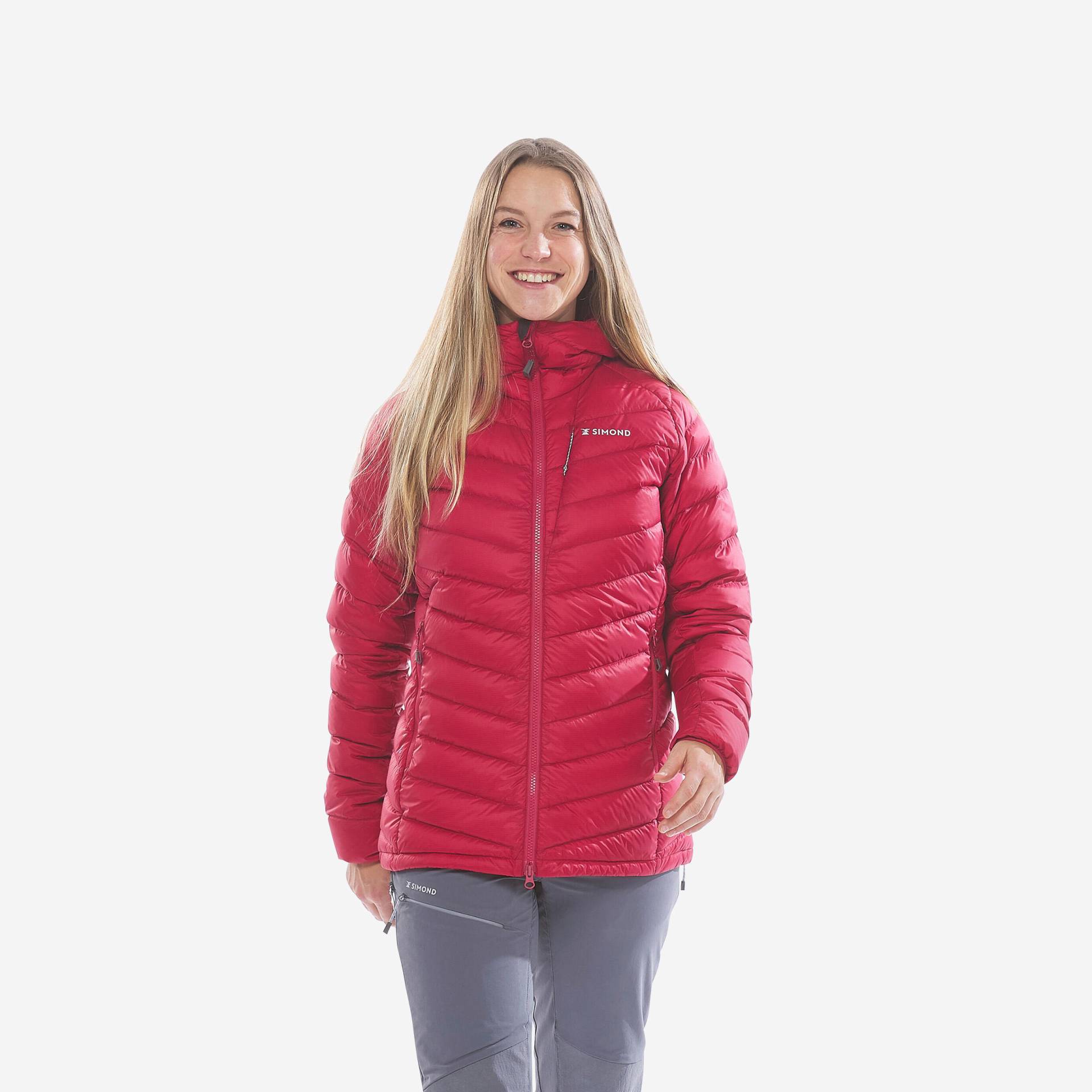 Daunenjacke Bergsteigen Damen - Alpinism Light himbeer von SIMOND