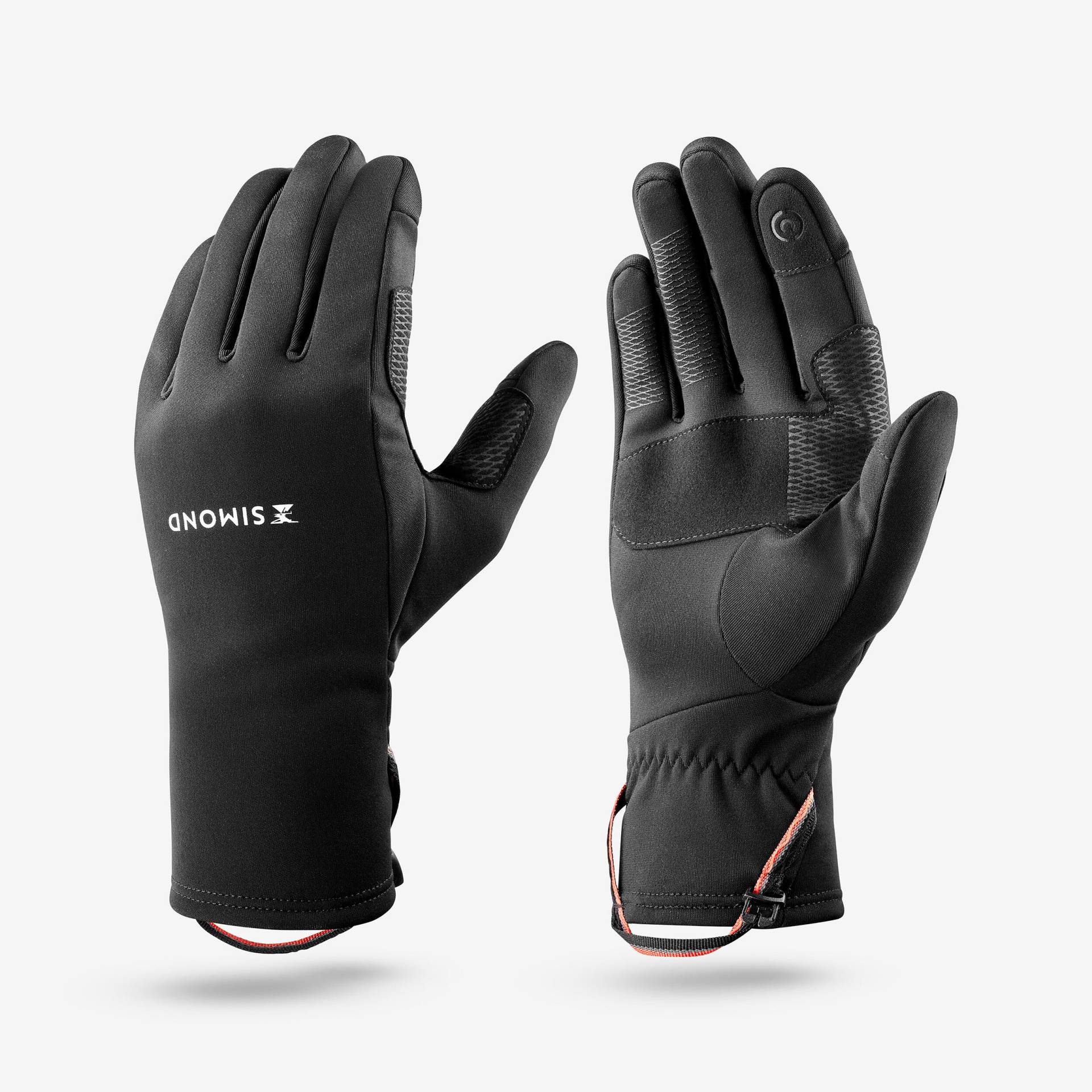 Handschuhe Erwachsene Stretch touchscreenfähig Bergwandern - MT500 schwarz von SIMOND