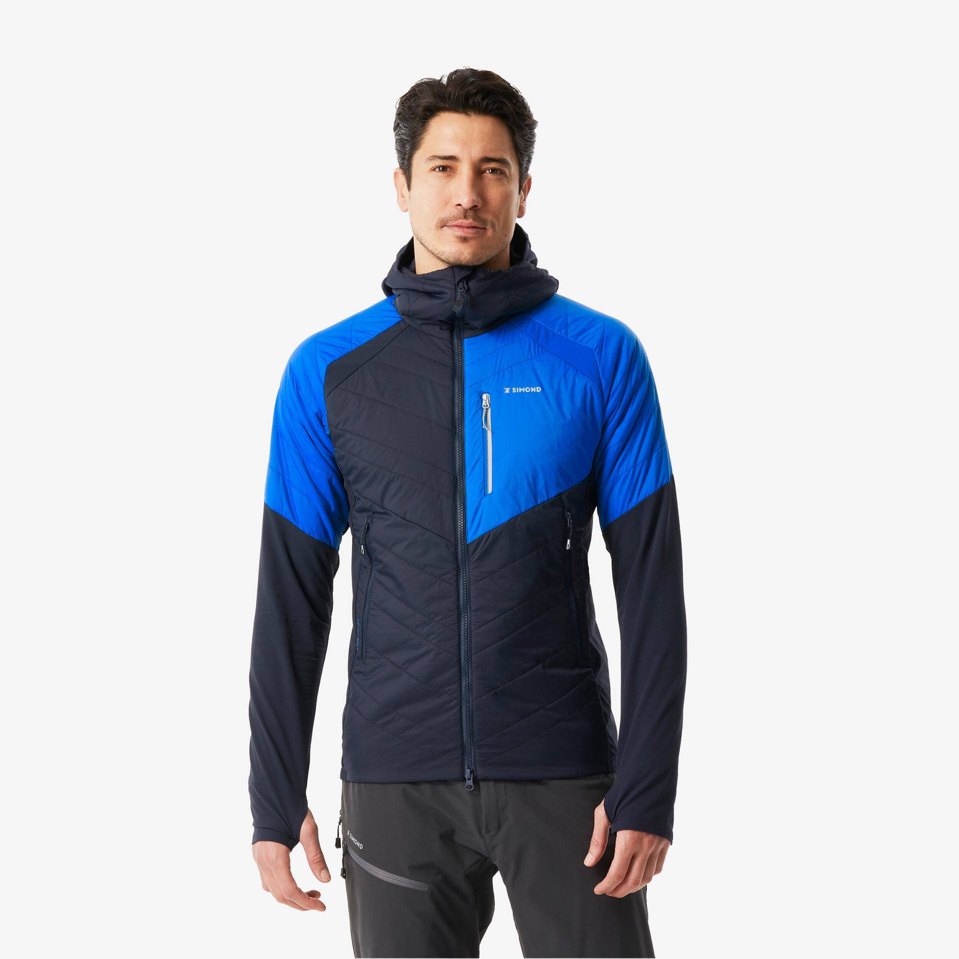 Hybrid-Jacke Bergsteigen Herren synthetisch - Sprint marineblau von SIMOND