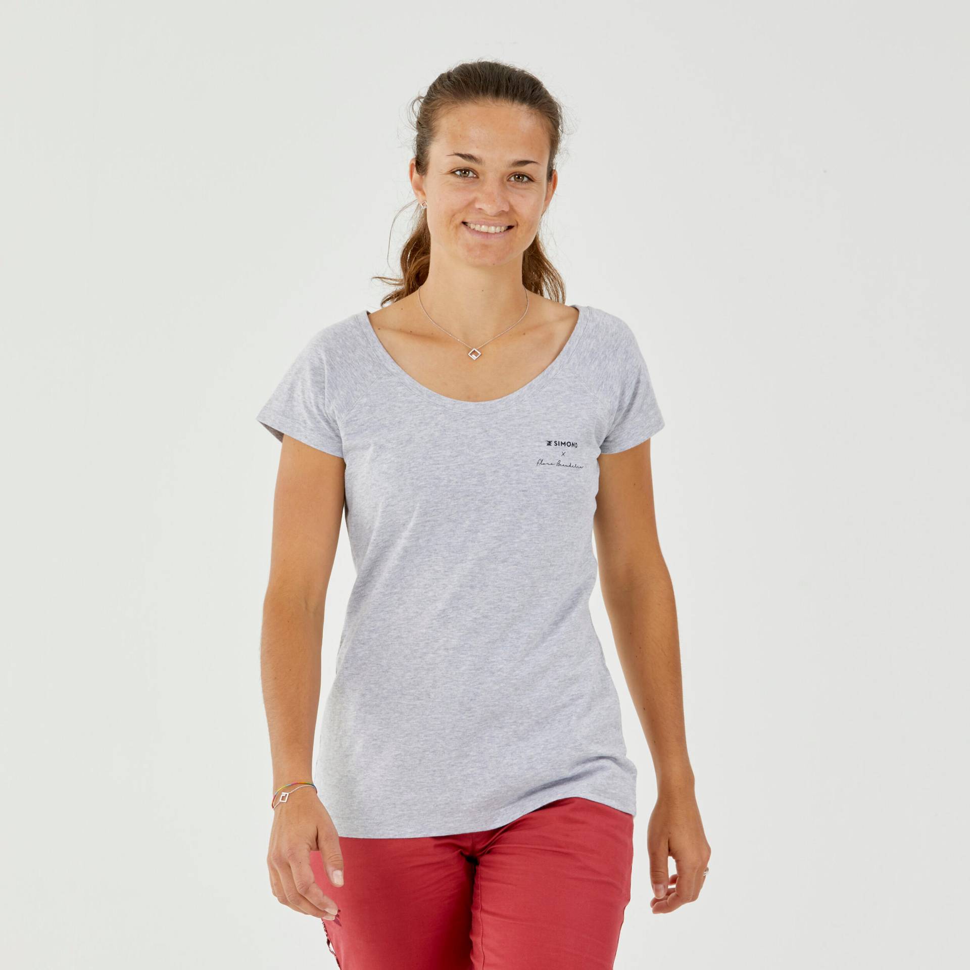 Kletter-T-Shirt Damen Flore Beaudelin - Vertika grau von SIMOND