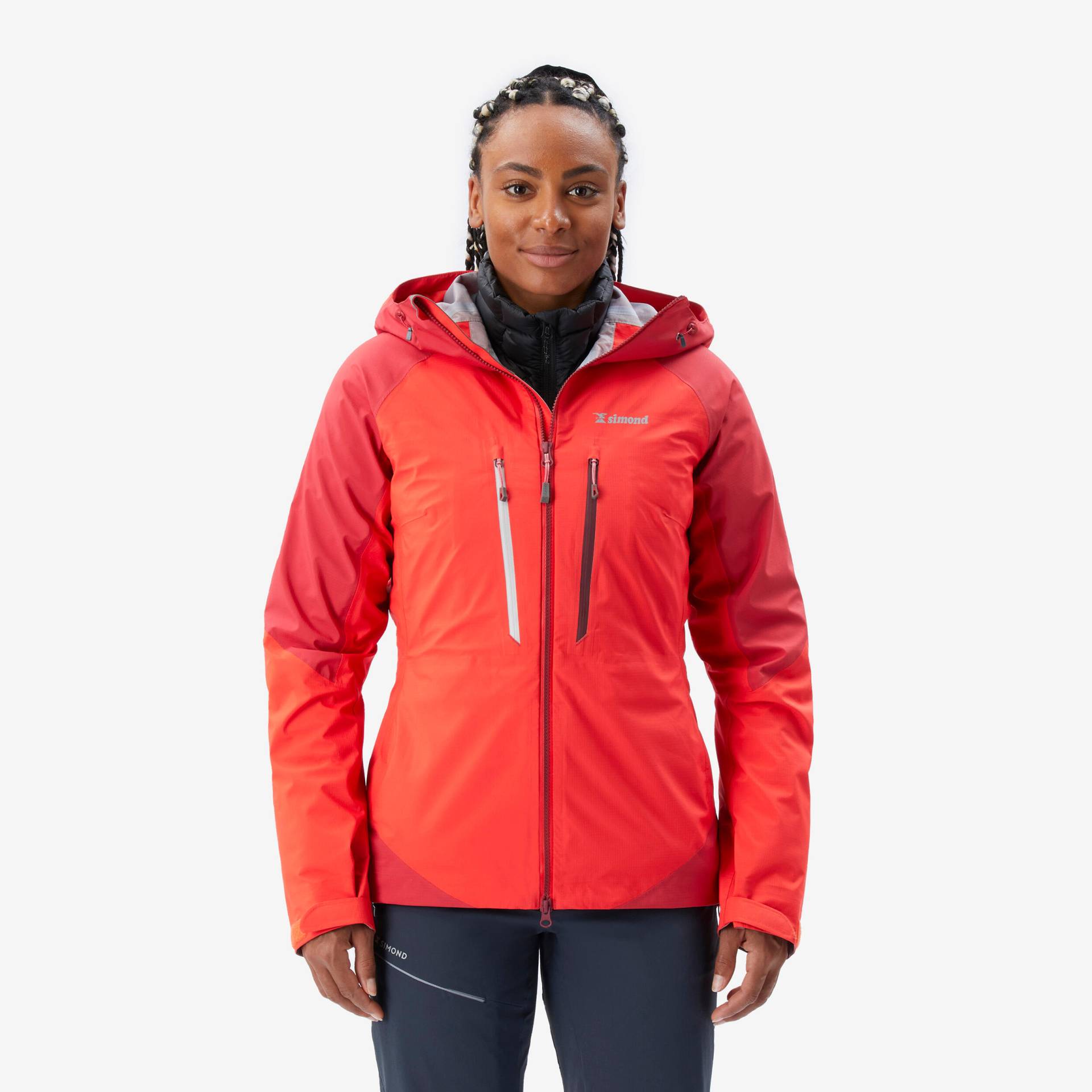 Regenjacke Damen wasserdicht - Alpinism Light rot von SIMOND