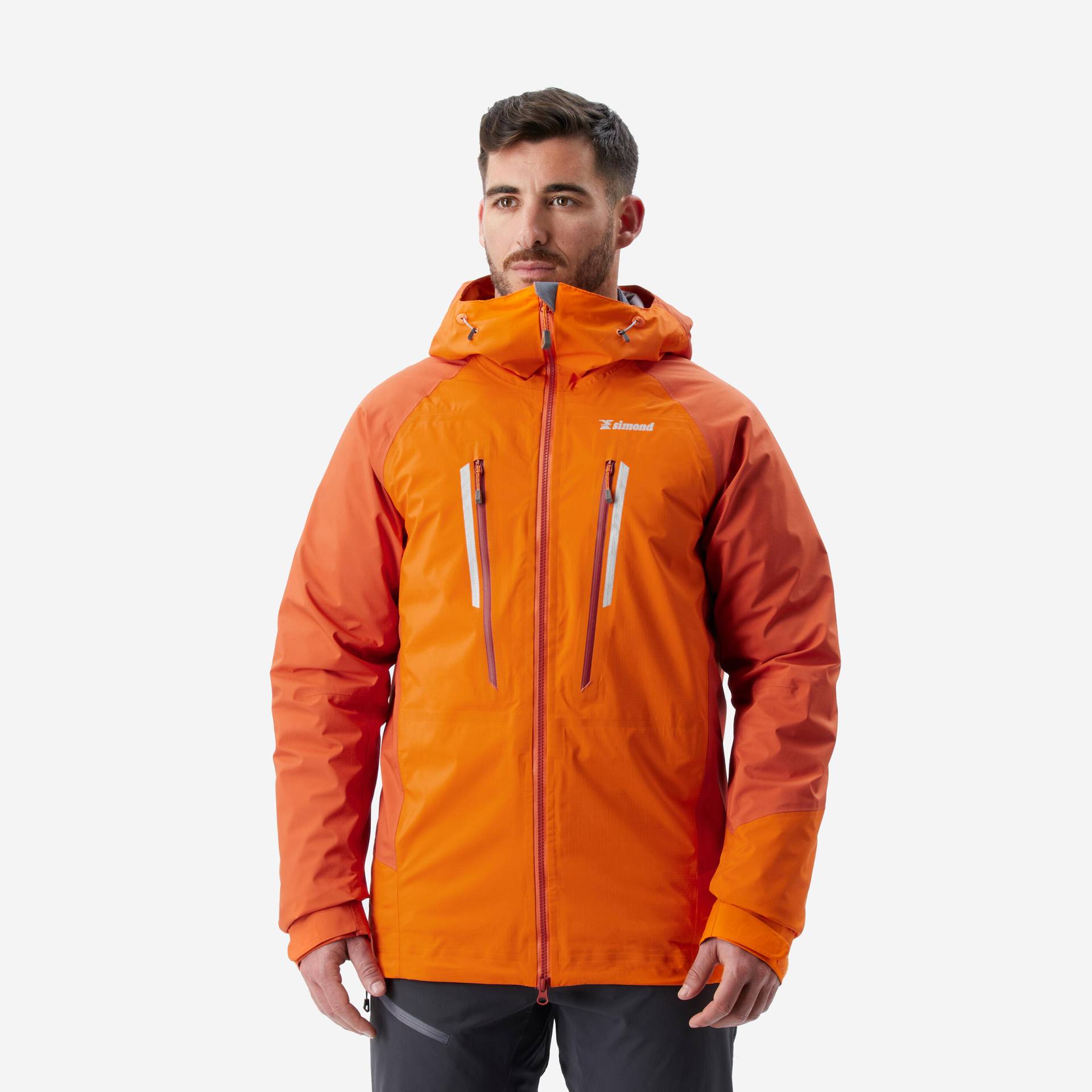 Regenjacke Herren wasserdicht - Alpinism Light orange von SIMOND
