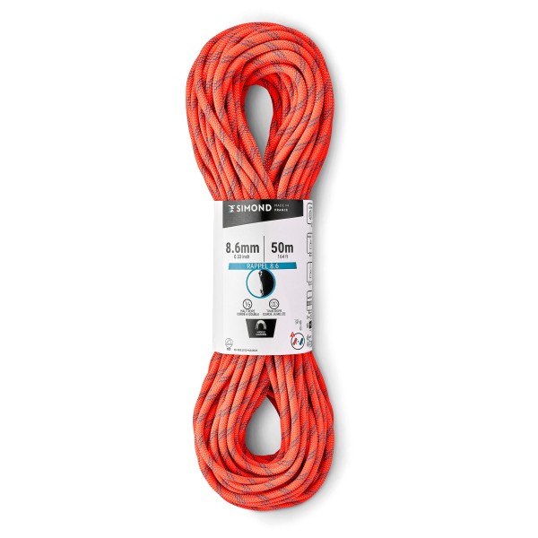 SIMOND - Rappel Rope 8.6 - Halbseil Gr 50 m rot SIMOND - Rappel Rope 8.6 - Halbseil Gr 50 m rot von SIMOND