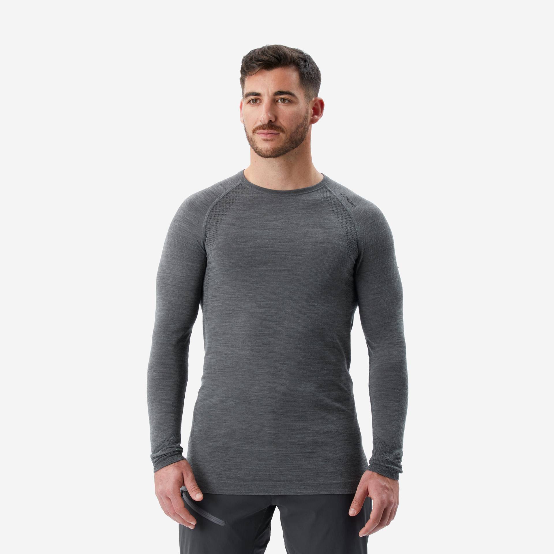 T-Shirt langarm - Seamless Wolle Herren von SIMOND
