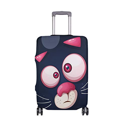 Reisegepäck-Abdeckung, lustig, niedliche Katze, elastisch, Koffer-Schutz, waschbar, passend für 45,7–81,3 cm von SINGSTOUR