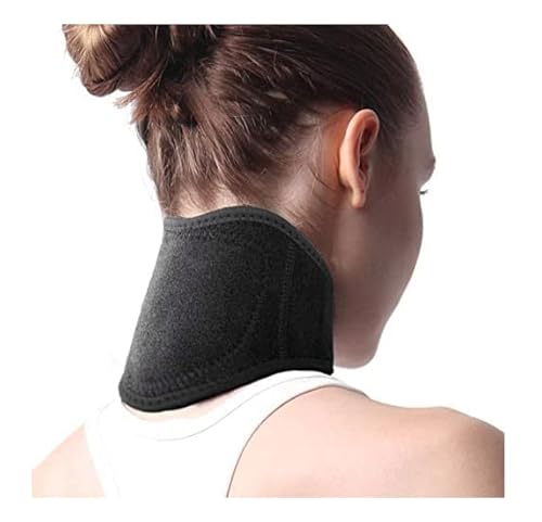 Nackenstütze mit 9 selbsterhitzenden Magneten Halskrause Unisex Selbsterhitzender Nackenwärmer Einstellbar Kälteschutz Halsstütze Schmerzlinderung Nackenbandage Magnetfeldtherapie Stabilisiert von SIQITECH