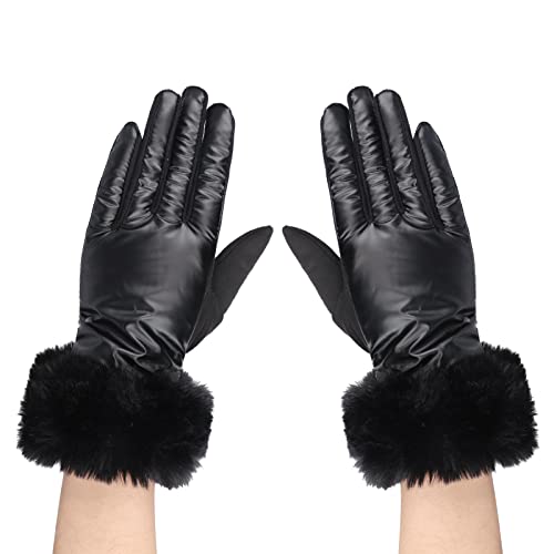 SIQITECH Winterhandschuhe Damen Warme Windschutzhandschuhe mit Fleecefutter Handschuhe Touchscreen Thermohandschuhe Winter Dicke Fäustlinge Winddicht Fausthandschuhe für Outdoor Fahren Snowboarden von SIQITECH