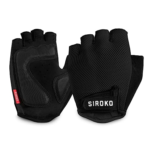 SIROKO Aero Fahrradhandschuhe, schwarz, für Herren und Damen, Schwarz , S von SIROKO