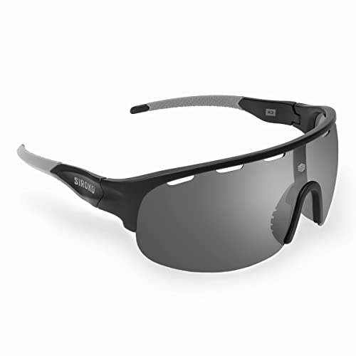 SIROKO - Selbsttönende Sportbrille für Radfahren K3 PhotoChromic Road Race - Schwarz/Grau von SIROKO