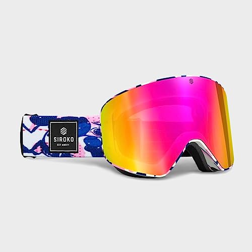 SIROKO - Snowboard- und Skibrillen OTG GX Cerler - Flamingo Pink/Blau von SIROKO