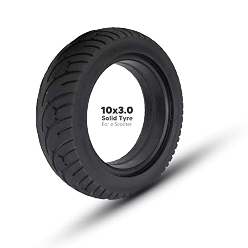 SIRWAX 10x3.0 Vollgummi Reifen, 10 Zoll Ersatzreifen Solid Reifen für Elektro-Scooter Vollgummi Tyre Reifen, 10 Zoll 10 3,0 Ersatzräder von SIRWAX