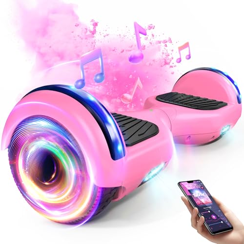 SISIGAD Hoverboard, Auto-équilibré Gyropode électrique 6.5 Pouce Hoverboard Hover Scooter Board avec Musique Bluetooth, lumières LED pour Enfants et Adolescents von SISIGAD