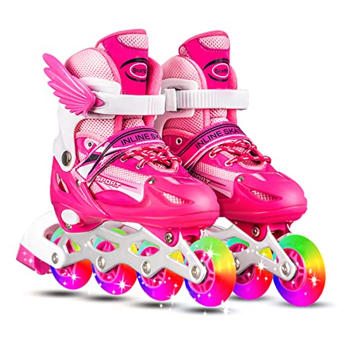 SIUKE Verstellbare Inline-Skates mit leuchtenden Rädern für Kinder und Erwachsene Indoor Fitness Inline-Skates von SIUKE