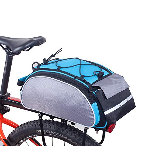 SIVENKE Fahrradtasche Gepäckträgertasche Satteltasche 13L Packtasche Fahrrad Tasche mit Schultergurt von SIVENKE