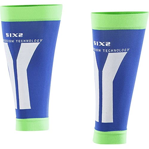 SIX2 Kompressions-Wadenbandage blau/grün L Unisex Erwachsene von SIXS