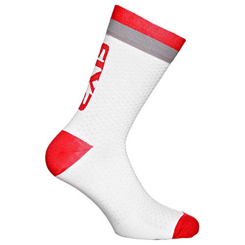 SIX2 Kurze Socken Luxury RED/GREY-35/38 Unisex Erwachsene, rot/grau, 35/38 von SIXS
