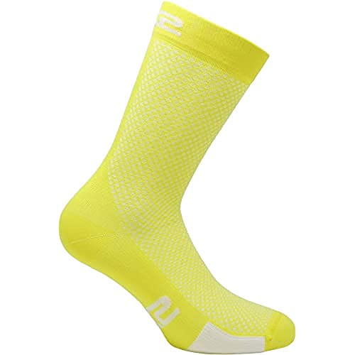 SIX2 P200 Socks, Unisex Erwachsene, Yellow Tour/White, I von SIXS