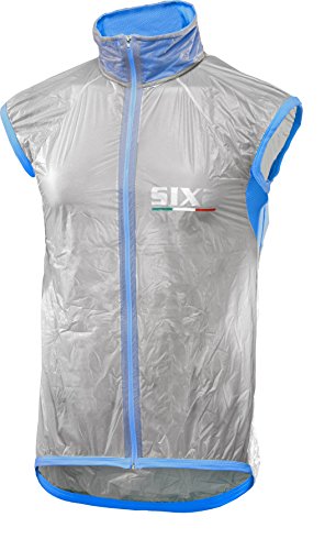 SIX2 Winddichte Weste Transparent/Light Blue-M Unisex Erwachsene von SIXS