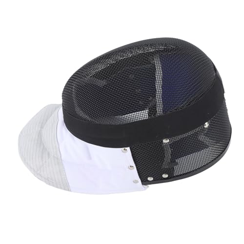 Fechtsportmaske Fechtschutzhelm mit Gepolstertem Latz für Tägliches Training und Wettkampf Schwarze Fechtsportmaske Fechtmaske (S 110cm) von SIXRUN