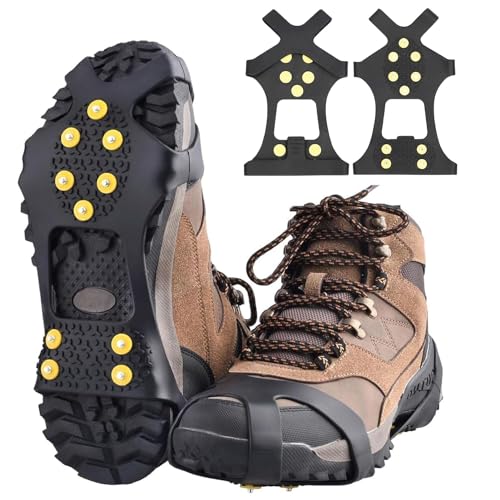 Schuh Spikes,1 Paar Anti Rutsch Schuhspikes,EIS Spikes Shoe,Grips Schuhkrallen EIS,Shoe Spikes Antirutsch Spikes Glatteis - rutschfeste Eisspikes für Schuhe und Stiefel - Spikes zum Überziehen… (B) von SIXSSSM