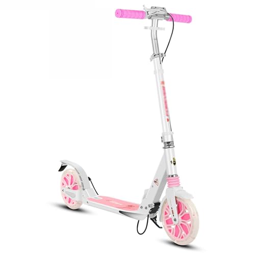 Wheel Scooter Aluminium-Roller - Höhenverstellbarer & Klappbarer Cityroller-Für Kinder Ab 8 Jahre & Erwachsene, Mit LED Aufleuchten Räder & Tragegurt 2 von SJAPEX