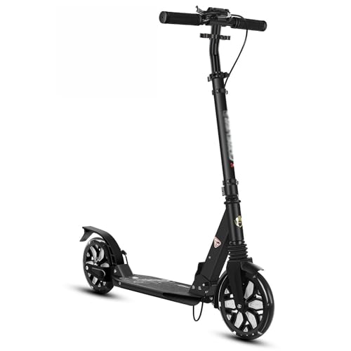 Wheel Scooter Aluminium-Roller - Höhenverstellbarer & Klappbarer Cityroller-Für Kinder Ab 8 Jahre & Erwachsene, Mit LED Aufleuchten Räder & Tragegurt 4 von SJAPEX