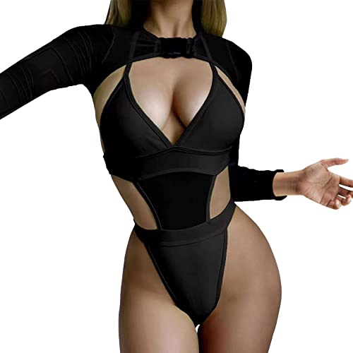 Badeanzug Damen Sexy Festival Zubehör Bikini Sport Club Outfit Curvy Cut Out Set Xs von SKFLABOOF