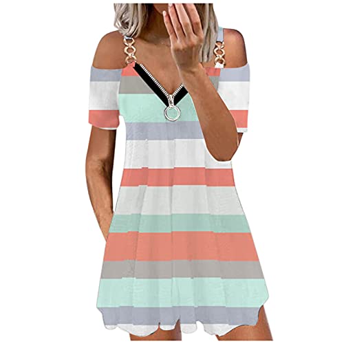 Damenkleider Festlich, Kurz Kurzes Sommerkleider Kleid Minikleid Strand Sommer Swinger-Club Sommerkleidung Tshirt Festlich-Hochzeit Leichte Kleider Sexy Sommerkleid Grosse Grössen Fashion Strandkleid von SKFLABOOF